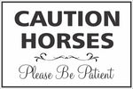 Caution - Horses Float Decal