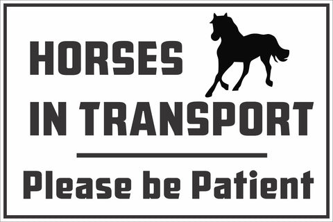 Horses in Transport - Horses Float Decal