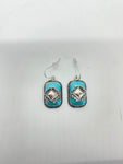 Silver and Turquoise Stone earrings